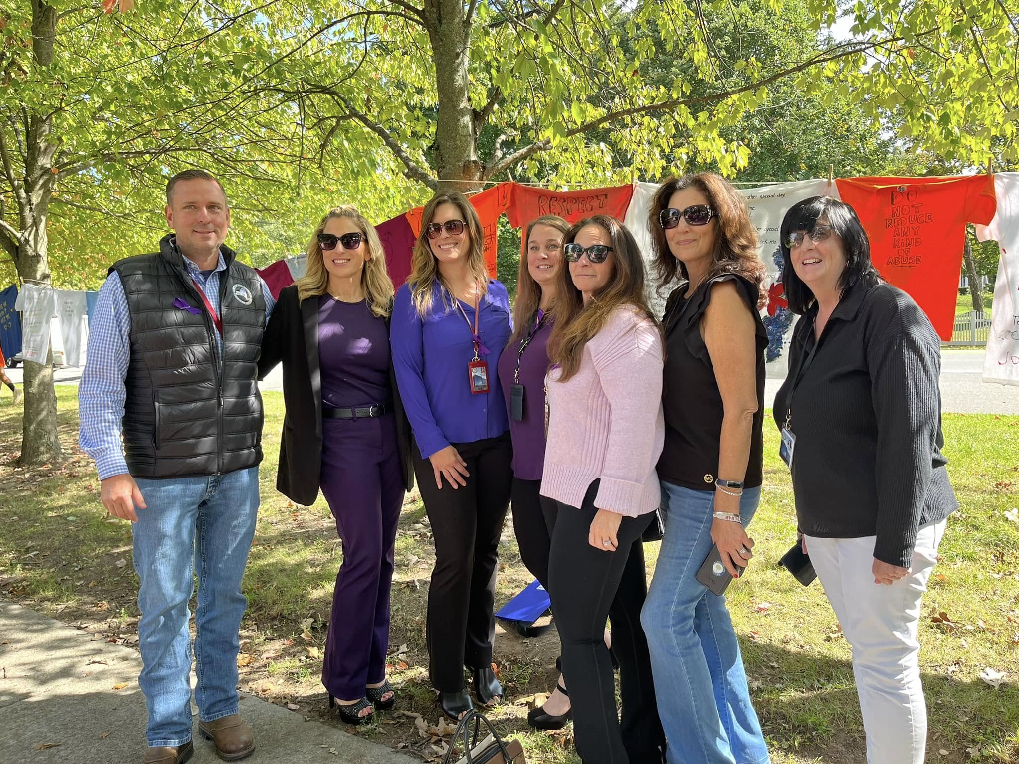 Steve Neuhaus assess fire damage with police officers